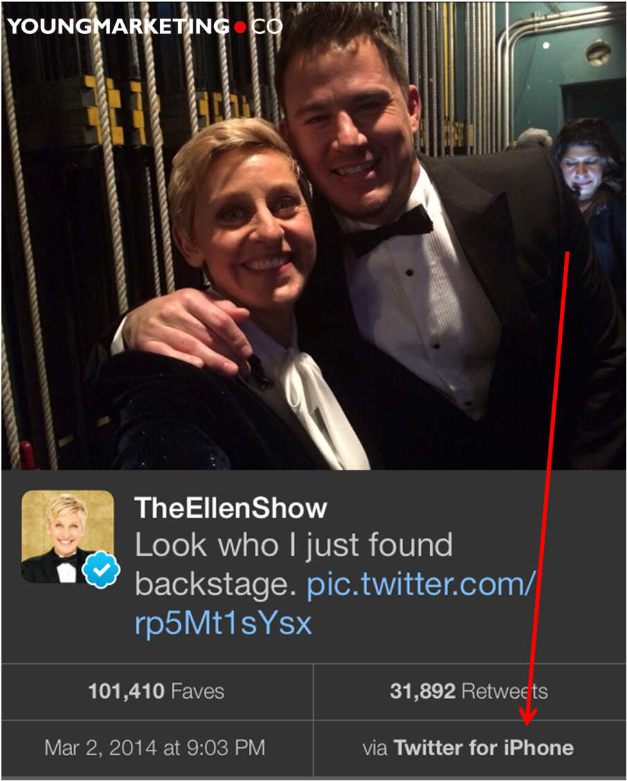 Ellen DeGeneres Apple Samsung