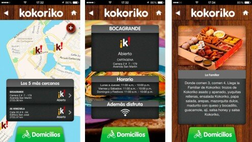 Aplicación colombiana de Kokoriko. Imagen: /itunes.apple.com/