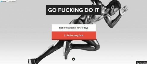 Página de inicio de Go Fucking Do It. Imagen: gofuckingdoit.com