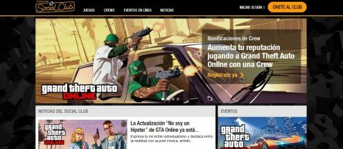 Social Club de Grand Theft Auto. Imagen: es.socialclub.rockstargames.com/