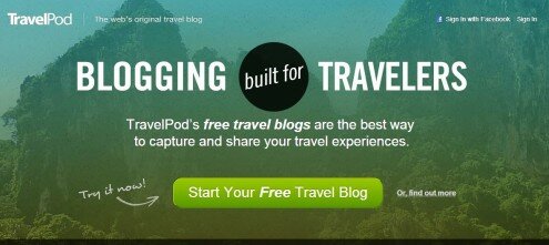 Página de inicio de TravelPod. Imagen: travelpod.com/