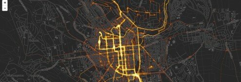 Mapa de Wiesbaden. Rutas registradas. Imagen: radwende.de/de/