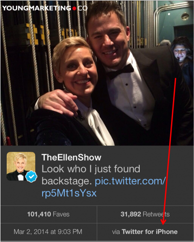 Foto de Ellen DeGeneres y Channing Tatum en el 'Backstage' de los Oscars