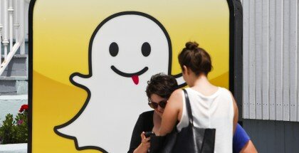 Jóvenes aficionados a Snapchat