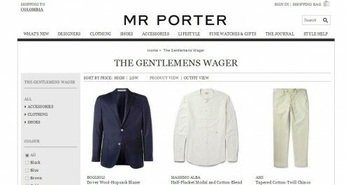 The Gentlemen's Wager en Mr. Porter. Imagen: mrporter.com